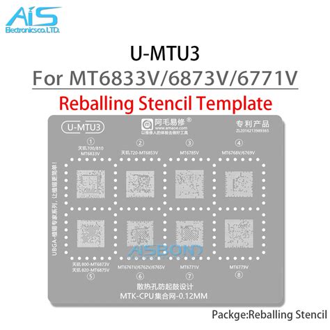 plantilla de reballing  cpu ram bga  mtv mtv mtv