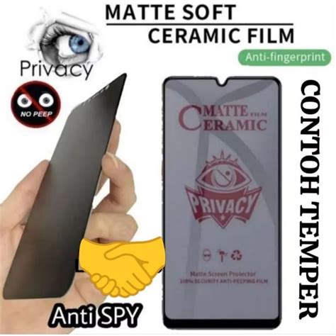 Jual Anti Gores Cramic Spay Privacy Infinix Hot Play Tg Spy Shopee Indonesia