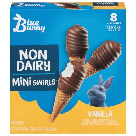 Blue Bunny Mini Swirls Vanilla Non Dairy Mini Cones Ct Oz