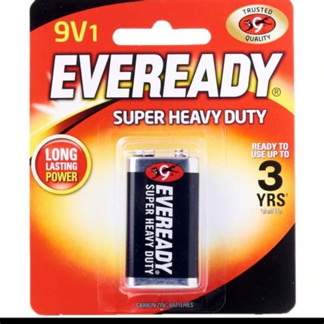 EVEREADY SUPER HEAVY DUTY 9V BATTERY 2PCS CARD Instant Unity