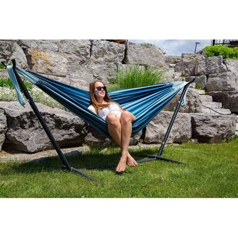 Free Standing Hammock: Large Mixed Blues - Heavenly Hammocks