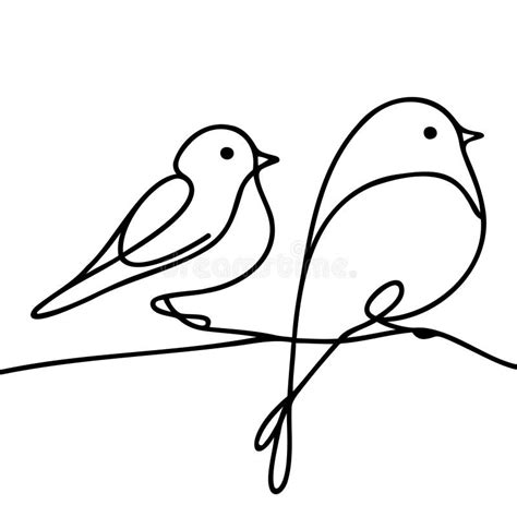 Continuous One Line Drawing Birds. Minimalist Bird, Outline Design ...