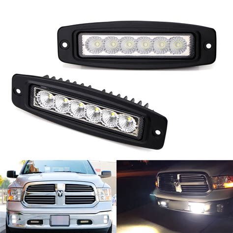 IJDMTOY 2 6 Inch 18W Flush Mount Low Profile LED Light Bars For Truck