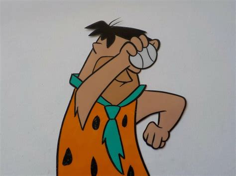 Original Fred Flintstones Vintage Cartoon Production Cel Cell Scarce And Rare 3774584261