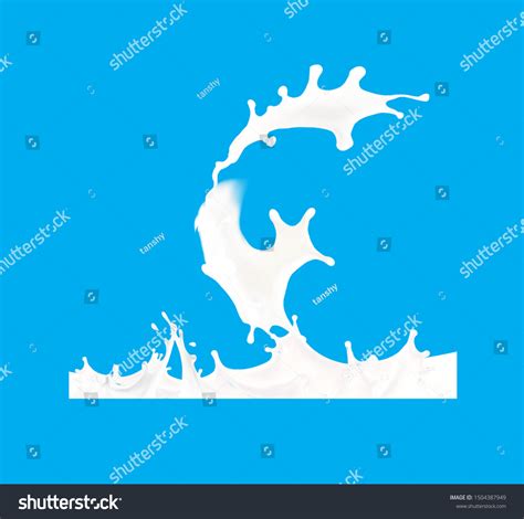 Milk Splash Drop Vector Illustration Stock Vector (Royalty Free ...