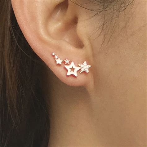 Boucles D Oreilles En Zircon Blanc Brillant Bijoux Ddistoreroom