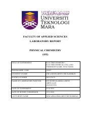 Chm Exp Pdf Faculty Of Applied Sciences Laboratory Report