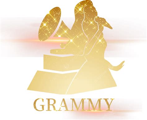 Cantor E Troféu De Ouro Do Grammy Png Dourado Grammy Troféu Imagem