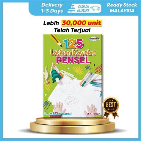 Mommy Happy Buku 125 Latihan Kawalan Pensel Prasekolah Book Latihan