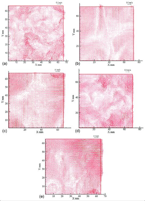 Instantaneous Velocity Vector Field For A The Newtonian Fluid Case