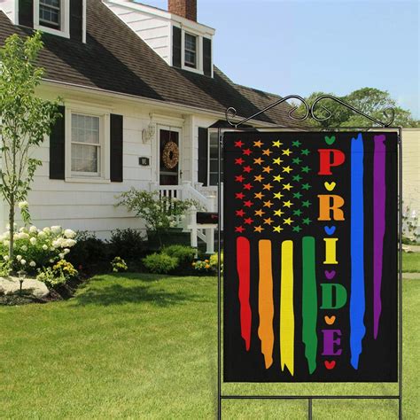 Bandera De Jard N Del Orgullo Gay De X Pulgadas Color Arco Ris Banderas Lgbt Para Patio