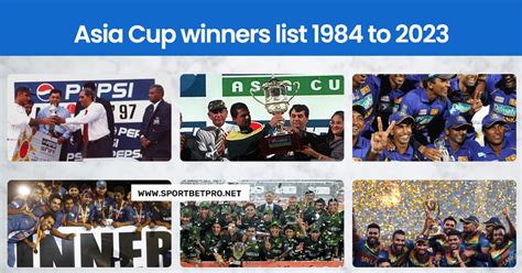 Asia Cup Champions Asia Cup Winners List From 1984