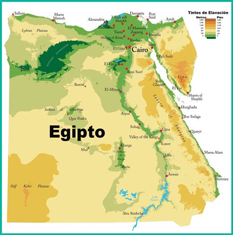 Mapa De Egipto Pol Tico Geogr Fico Hidrograf A Idiomas Y M S