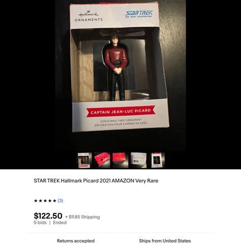 2021 Picard Ornament Sold On Ebay Hallmark Star Trek Ornaments