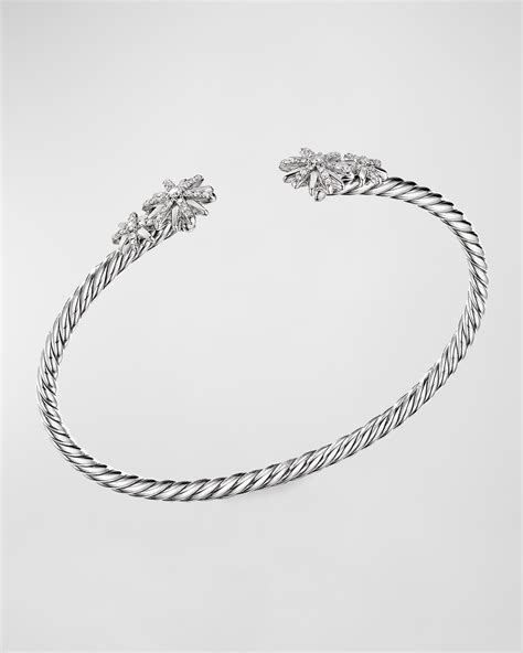 David Yurman Helena Cuff Bracelet W 18k Gold Diamonds Neiman Marcus