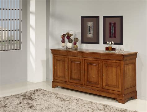 Buffet Portes En Merisier Massif De Style Louis Philippe Meuble En