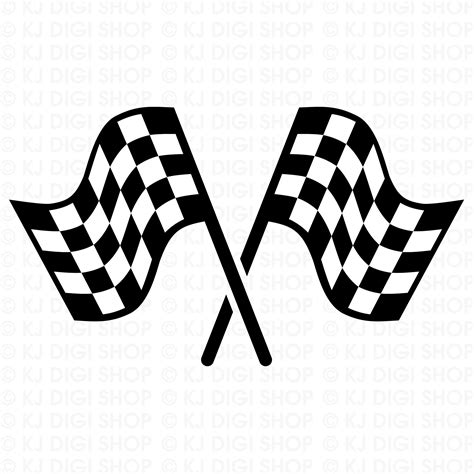 Crossed Racing Flags Svg Finish Flag Svg Checkered Flag Svg Checkered