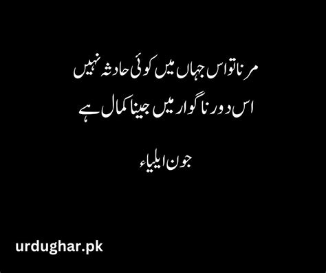 John Elia Poetry In Urdu 2 Lines Copy Paste