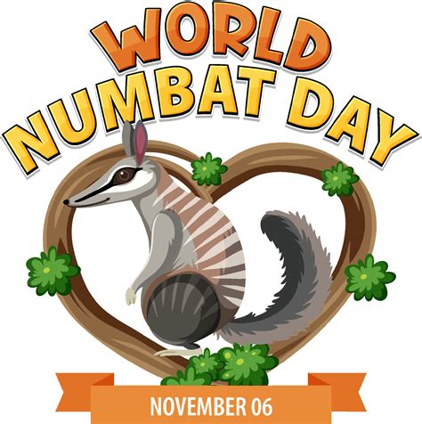 World Numbat Day Logo Design 12822276 Vector Art At Vecteezy