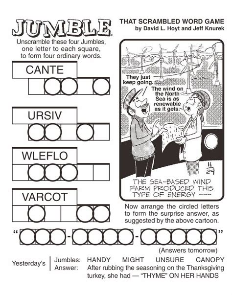 Printable Jumble Word Puzzles Jumbled Words Jumble Word Puzzle