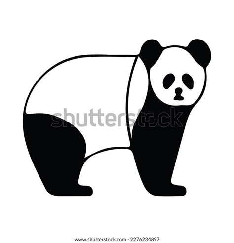 Panda Logo Black White Free Vector Stock Vector (Royalty Free ...