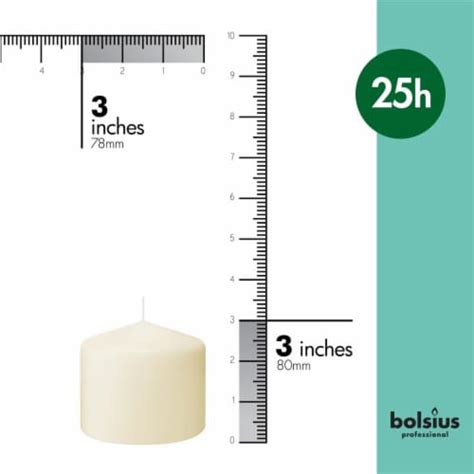 Bolsius Unscented Ivory Pillar Candles Wedding Candle Set Of 6 3in X