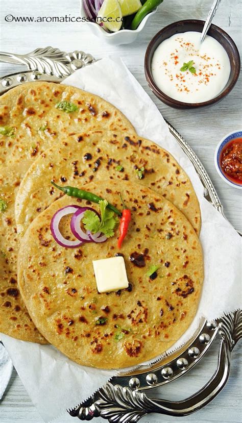 Aloo Paratha Potato Stuffed Unleavened Flatbread Aromatic Essence