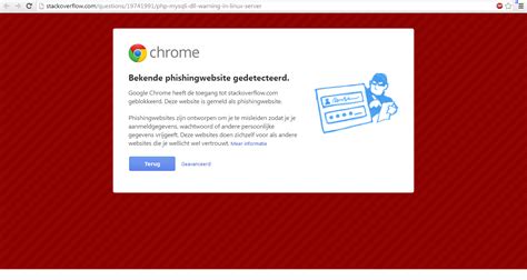 Chrome Phishing Warning On Main Meta Stack Exchange