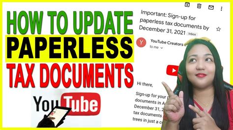 Paano I Update Ang Paperless Tax Documents Sa Google Adsense Youtube