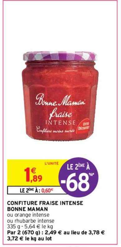 Promo Confiture Fraise Intense Bonne Maman Chez Intermarch Icatalogue Fr