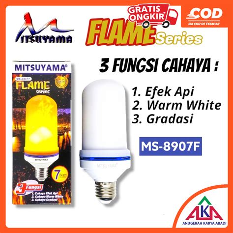 Jual Bohlam Lampu Led Mitsuyama Seri Cahaya Api Flame Series 7 Watt