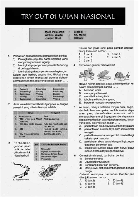 Biologi Gonzaga Try Out Jakarta