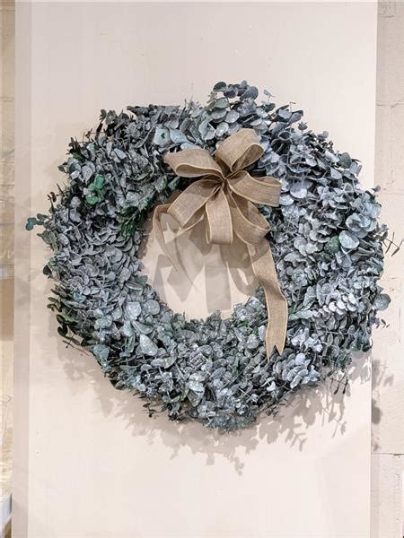 Preserved Eucalyptus Wreath Frosted