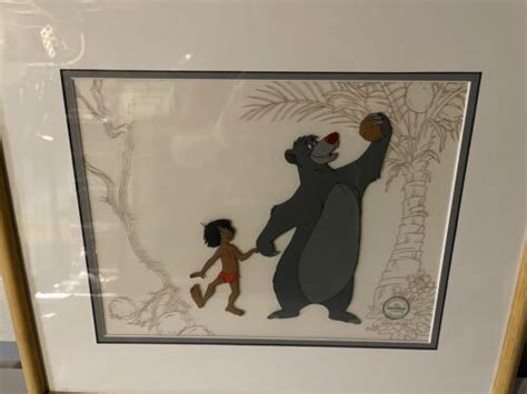 Original WALT DISNEY Jungle Book Mowgli Baloo 2500 Serigraph SeriCel