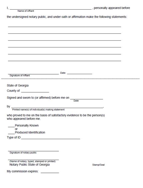 Blank Notary Forms Printable