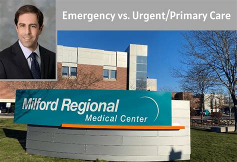 Emergency vs. Urgent/Primary Care: Guidance from Milford Regional Chief ...