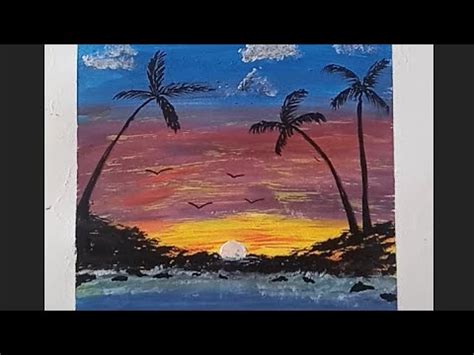 Easy And Simple Painting Sunset Painting Toothbrush Se Easy Painting