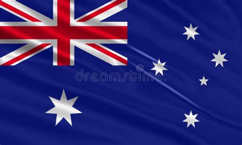 Australia Flag Design Waving Australian Flag Made Of Satin Or Silk