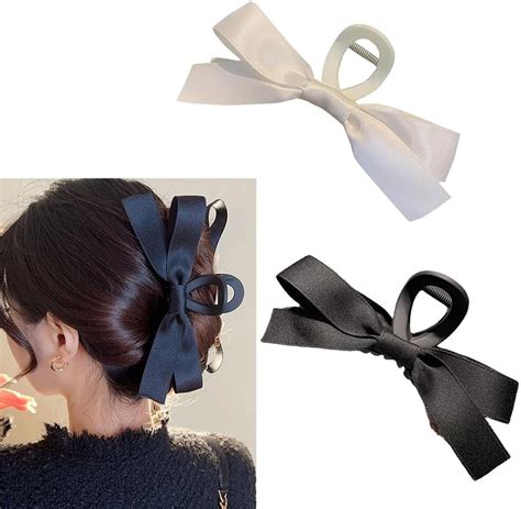 2pcs Bow Hair Claw Clips Large Hair Bows For Thick Thin Hair Big Bows