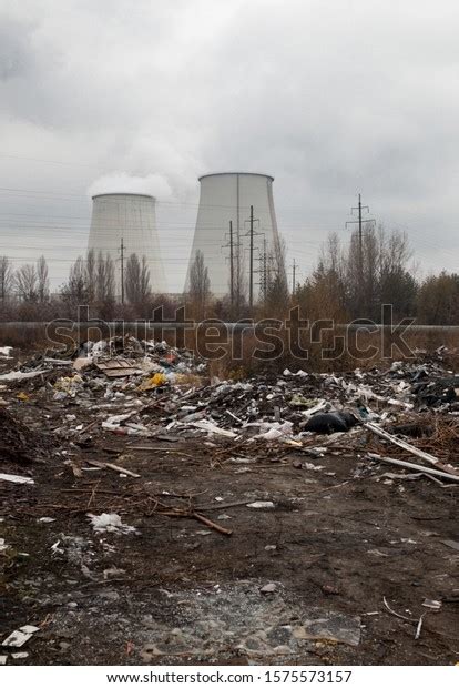 Cooling Towers Industrial Plant Kyiv Ukraine Stock Photo 1575573157