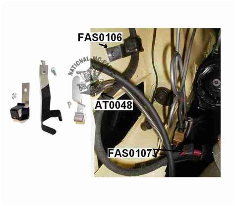 1966 70 B Body Speedometer Positive Battery Cable Bracket Kit 3pc