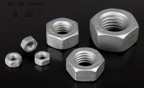 Full Hex Nuts Standard Pitch DIN 934 ISO 4032 In Organic Zinc Flake