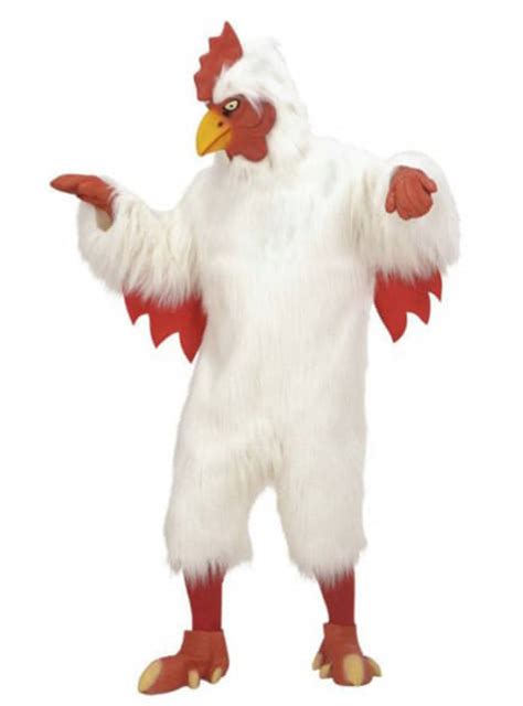 White Plush Chicken Costume For An Adult Express Delivery Funidelia