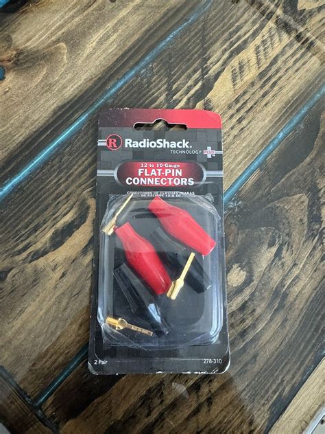 Radioshack Flat Pin Connectors For Gauge Wire Pair Gold