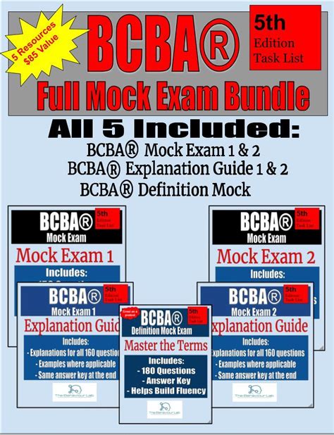 Bcba Exam Bundle Bcba Mock Exam Explanation Guides