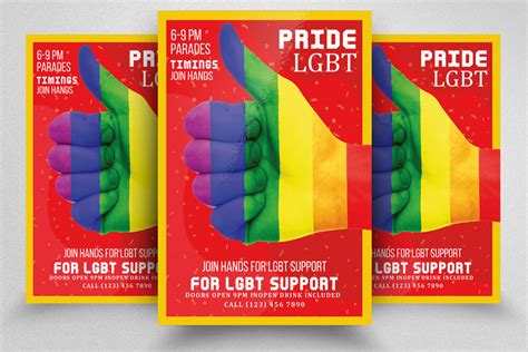 Lgbt Pride Event Flyer Poster By Designhub Thehungryjpeg