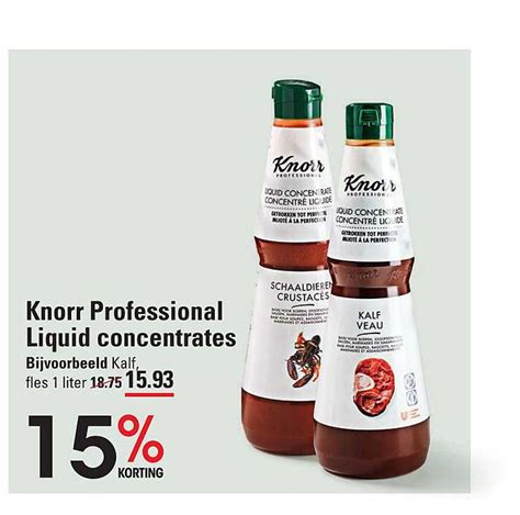 Knorr Professional Liquid Concentrates Aanbieding Bij Sligro Folders Nl