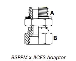 Pj Mfs Bsppm X Jicfs Adaptor Mj Hydraulic Pty Ltd