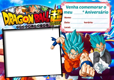 Convite De Anivers Rio Goku E Vegeta Dragon Ball Imagem Legal