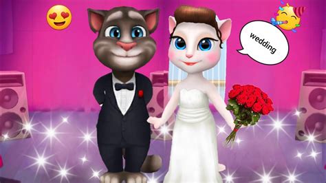 Wedding Day In My Talking Angela And My Talking Tom 💕💞💍a Very Happy And Beautiful Wedding 😍😘